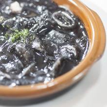Squid ink stew