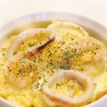 Seafood gratin