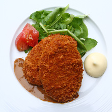 Minced Wagyu beef cutlet