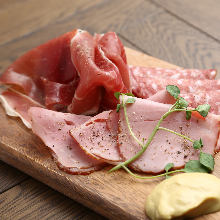 Assorted ham and sausages