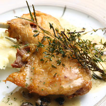 Herb roasted bone-in chicken leg