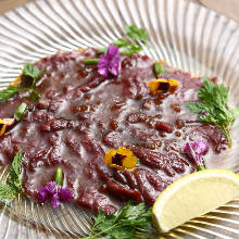 Horse meat carpaccio