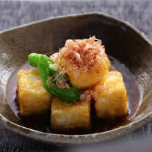 Deep-fried tofu in broth