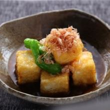 Deep-fried tofu in broth