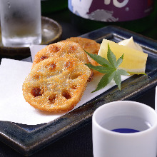 Deep-fried stuffed lotus root