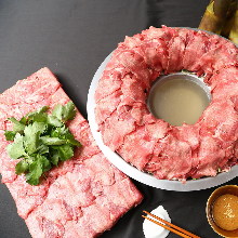 Beef tongue shabu-shabu