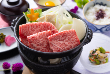 Sukiyaki meal set -Japanese Black Beef-
