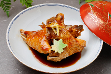 Simmered Fish Head and Skin-on Meat.