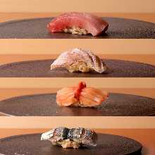 Assorted nigiri sushi, 7 kinds