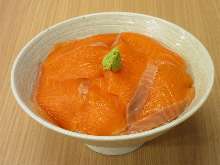 Salmon rice bowl