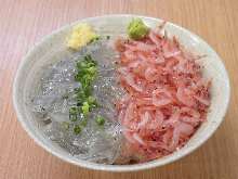 Whitebait and prawn rice bowl