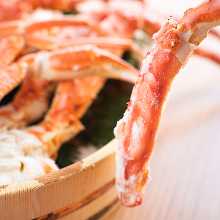 Boiled red king crab