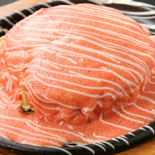 Marinated roe okonomiyaki