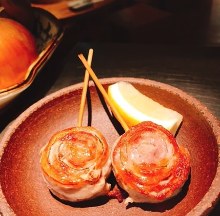 Pork rolled with shiso leaf