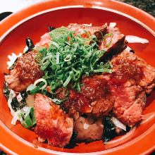 Teppan-grilled beef skirt steak