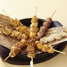 Assorted grilled skewers