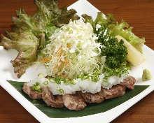 Zabutton (Chuck flap) with grated daikon and ponzu