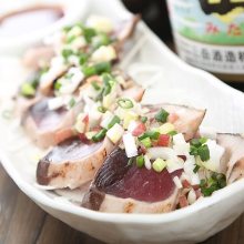 Seared skipjack tuna