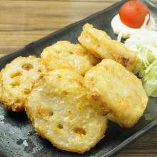 Deep-fried stuffed lotus root