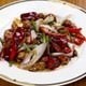 Extra spicy stir-fried chicken and Sichuan chili peppers