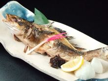 Salted and grilled Atka mackerel