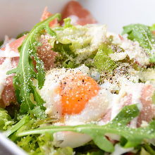 Caesar salad with slow-poached egg