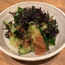 Ume (pickled plum) with cucumber