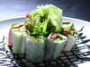 Fresh spring roll with duck and cream cheese