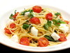 Spaghetti with Fresh Cherry Tomatoes & Milky Mozzarella Spaghetti with Fresh Cherry Tomatoes & Milky Mozzarella