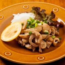 Food dressed with ponzu