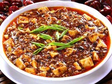 Spicy tofu and ground meat