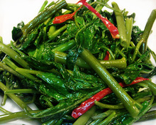 Stir-fried water spinach