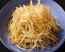 Kinpira gobo (braised burdock root and carrot)