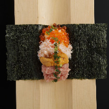 Hand rolled sushi
