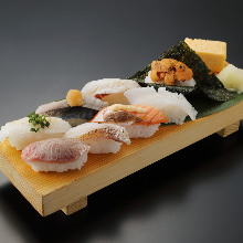 Assorted seared nigiri sushi