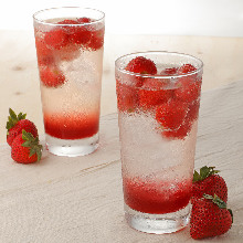 Carbonated Shochu with Ripe Strawberry