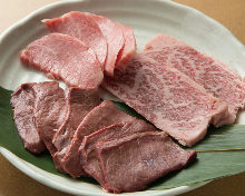 Platter of  beef dishes