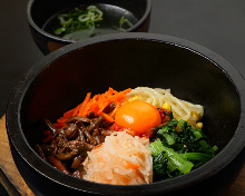 Stone grilled bibimbap