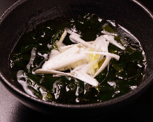 Wakame seaweed soup