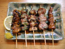 Assorted grilled skewers, 5 kinds