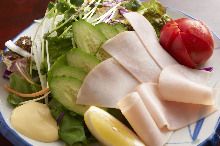 Loin ham salad