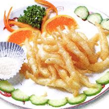 Mixed Japanese icefish tempura