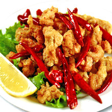 Fried chicken with special sauce