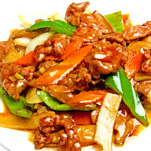 Stir-fried beef with oyster sauce