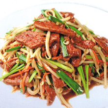 Stir-fried liver and garlic chives