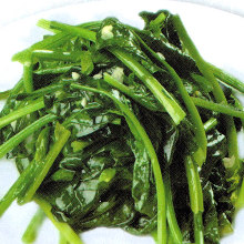 Stir-fried spinach and garlic