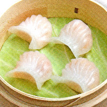 Steamed shrimp gyoza