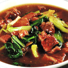 Simmered cubed meat