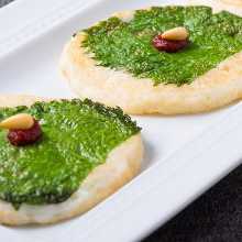 Japanese yam disk-shaped grilled