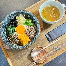 Stone grilled bibimbap